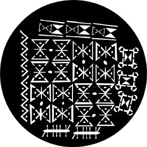 78546 African Mud Cloth Breakup (Small) - Rosco Standard Steel Gobo