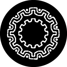 78648 Cog Motif - Rosco Standard Steel Gobo