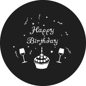78657 Happy Birthday 2 - Rosco Standard Steel Gobo