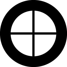 78723 Porthole Cross - Rosco Standard Steel Gobo