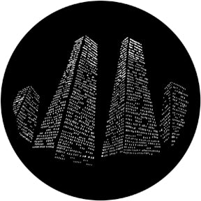 79025 Tall Towers - Rosco Standard Steel Gobo