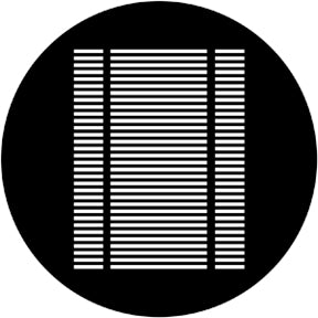 79312 Wide Louvre  Rosco Stainless Steel Gobo