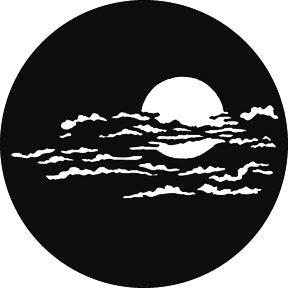 G794 Moon with Clouds 1 - Rosco Standard Steel Gobo