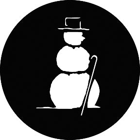 G796 Snowman - Rosco GAM Standard Steel Gobo