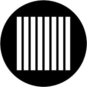 79655 Jail Bar Vertical  Rosco Stainless Steel Gobo