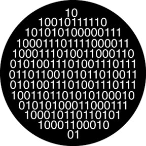 81106 Binary Brouha - Rosco Colour Glass Gobo