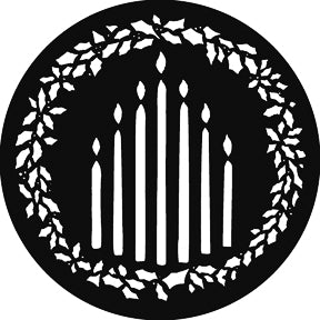 G813 Wreath & Candles - Rosco Standard Steel Gobo