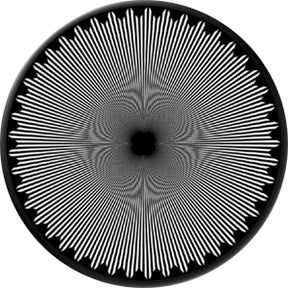 82714 Radial Cog - Rosco Colour Glass Gobo