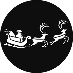 G828 Santa's Sleigh - Rosco Standard Steel Gobo