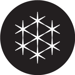 82815 Spiked Triangles Crop Circle - Rosco Colour Glass Gobo