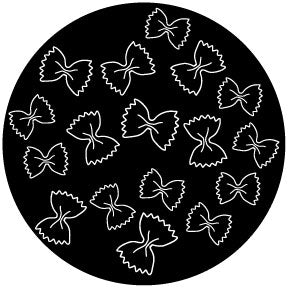 82819 Bowtie Pasta - Rosco Colour Glass Gobo