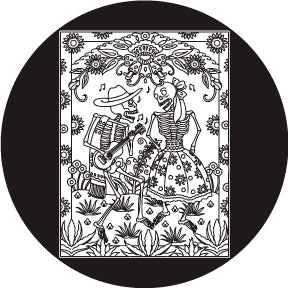 82821 Day of the Dead Dancing Couple - Rosco Colour Glass Gobo