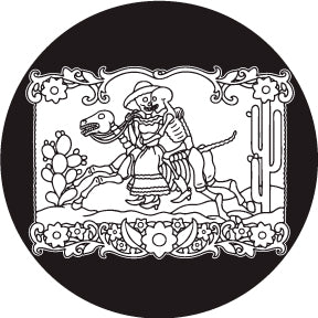 82824 Day of the Dead Horse & Rider - Rosco Colour Glass Gobo