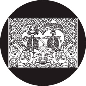 82825 Day of the Dead Wife & Husband - Rosco Colour Glass Gobo