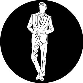 82830 Groom Silhouette - Rosco Colour Glass Gobo