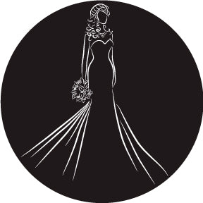 82837 Bride Silhouette w/ Bouquet - Rosco Colour Glass Gobo