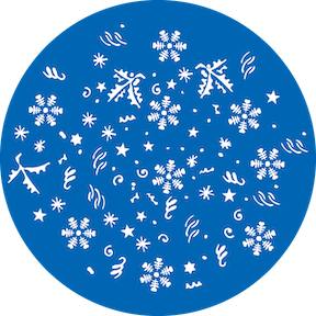 82951 Winter Party Blue - Rosco Colour Glass Gobo