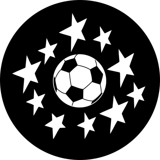 82975 Football & Stars - Rosco Colour Glass Gobo