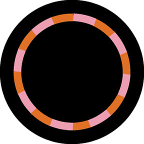 84414 Pink/Red Color Swirl - Rosco Colour Glass Gobo