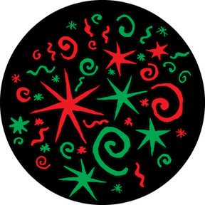 84440 Party Time Red and Green - Rosco Colour Glass Gobo