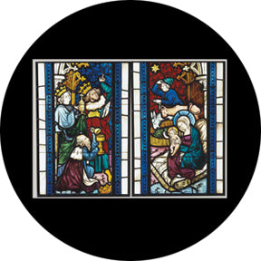 86674 Nativity Stained Glass - Rosco Colour Glass Gobo