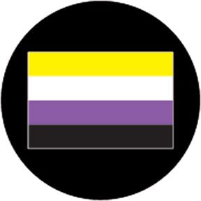 86786 Nonbinary Pride Flag - Rosco Colour Glass Gobo