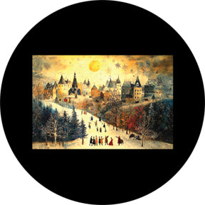 86804 Christmas Small Village Scene - Rosco Colour Glass Gobo