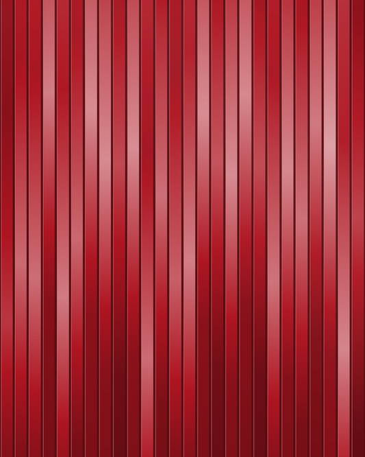 Red shimmer fringe curtain / slit drape