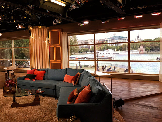 RoscoView window polariser in a TV studio overlooking the Thames. Image: Rosco